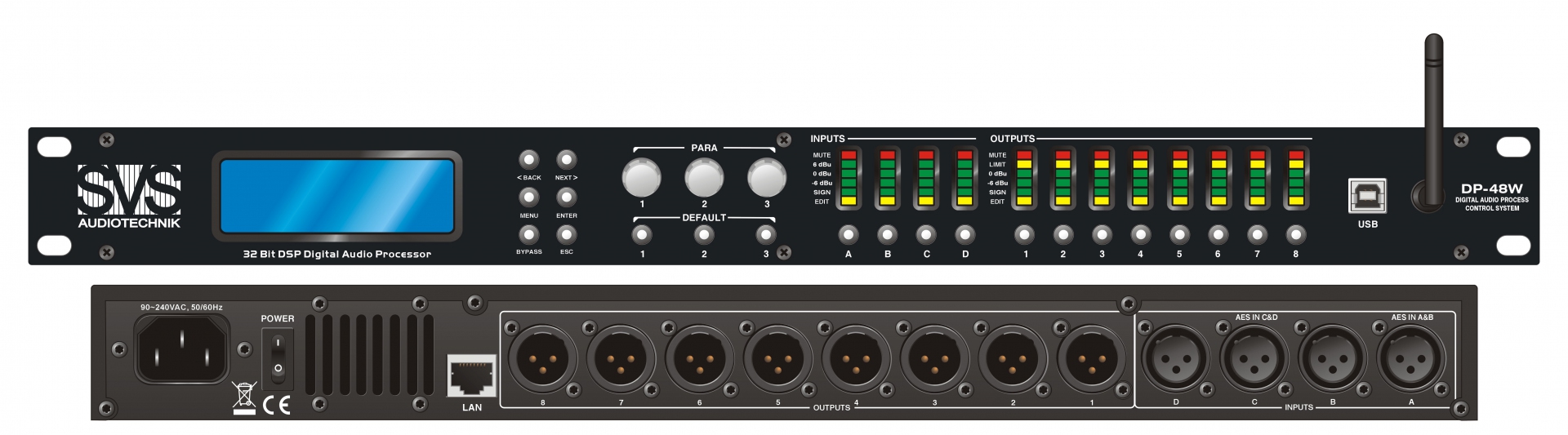 SVS Audiotechnik DP-48W Цифровой процессор: 4 входа 8 выходов в Снежногорске